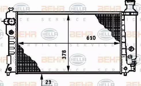 BEHR HELLA Service 8MK 376 719-601 - Radiator, engine cooling autospares.lv