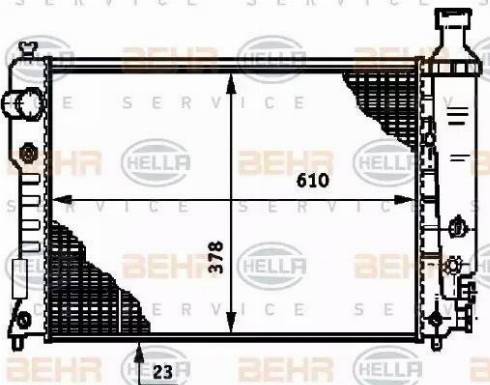 BEHR HELLA Service 8MK 376 719-611 - Radiator, engine cooling autospares.lv