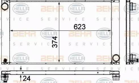 BEHR HELLA Service 8MK 376 719-111 - Radiator, engine cooling autospares.lv