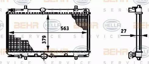 BEHR HELLA Service 8MK 376 719-291 - Radiator, engine cooling autospares.lv