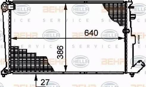 BEHR HELLA Service 8MK 376 719-201 - Radiator, engine cooling autospares.lv