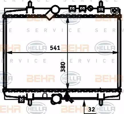 BEHR HELLA Service 8MK 376 714-421 - Radiator, engine cooling autospares.lv