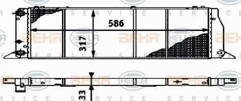 BEHR HELLA Service 8MK 376 714-571 - Radiator, engine cooling autospares.lv