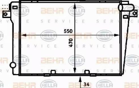 BEHR HELLA Service 8MK 376 714-021 - Radiator, engine cooling autospares.lv