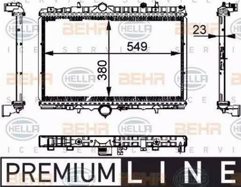 BEHR HELLA Service 8MK 376 714-391 - Radiator, engine cooling autospares.lv