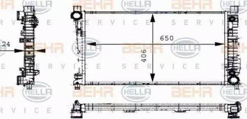 BEHR HELLA Service 8MK 376 714-334 - Radiator, engine cooling autospares.lv