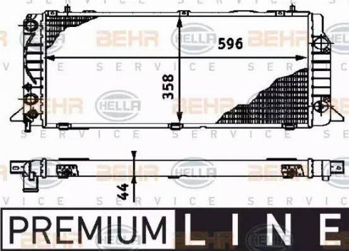 BEHR HELLA Service 8MK 376 714-771 - Radiator, engine cooling autospares.lv