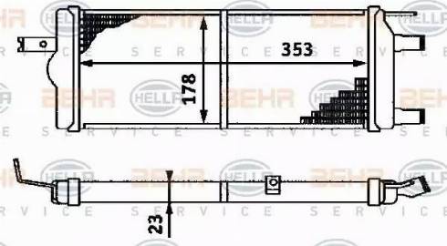 BEHR HELLA Service 8MK 376 715-051 - Radiator, engine cooling autospares.lv