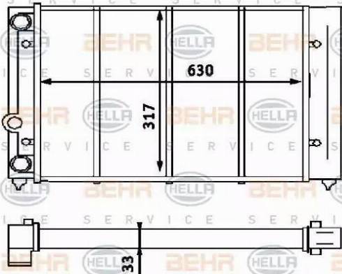 BEHR HELLA Service 8MK 376 715-064 - Radiator, engine cooling autospares.lv