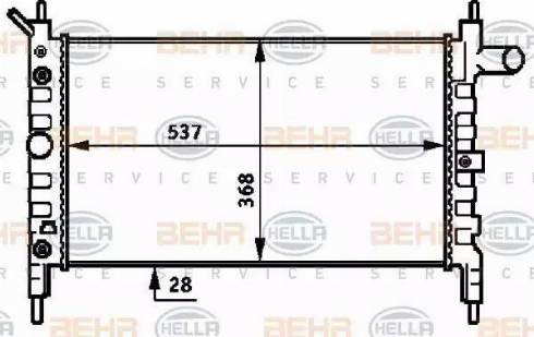 BEHR HELLA Service 8MK 376 715-791 - Radiator, engine cooling autospares.lv