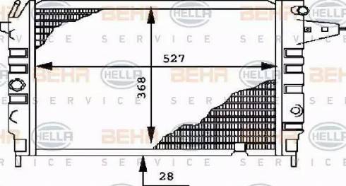 BEHR HELLA Service 8MK 376 715-711 - Radiator, engine cooling autospares.lv