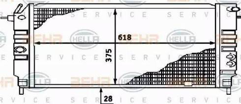 BEHR HELLA Service 8MK 376 715-721 - Radiator, engine cooling autospares.lv