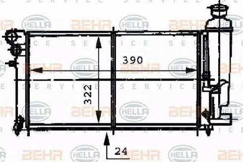 BEHR HELLA Service 8MK 376 716-481 - Radiator, engine cooling autospares.lv