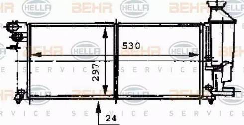 BEHR HELLA Service 8MK 376 716-471 - Radiator, engine cooling autospares.lv