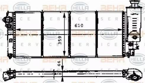 BEHR HELLA Service 8MK 376 716-551 - Radiator, engine cooling autospares.lv