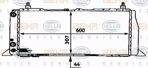 BEHR HELLA Service 8MK 376 716-641 - Radiator, engine cooling autospares.lv