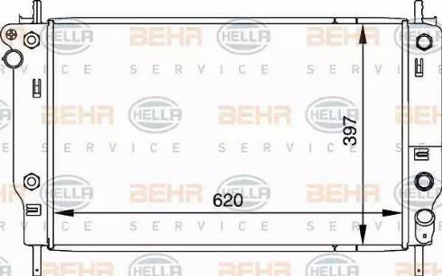 BEHR HELLA Service 8MK 376 716-681 - Radiator, engine cooling autospares.lv