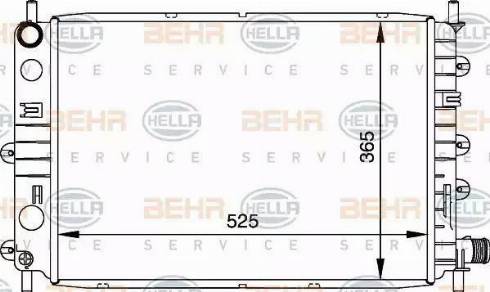 BEHR HELLA Service 8MK 376 716-041 - Radiator, engine cooling autospares.lv