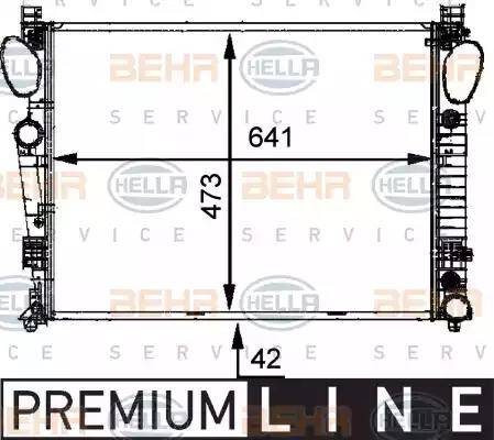 BEHR HELLA Service 8MK 376 716-331 - Radiator, engine cooling autospares.lv