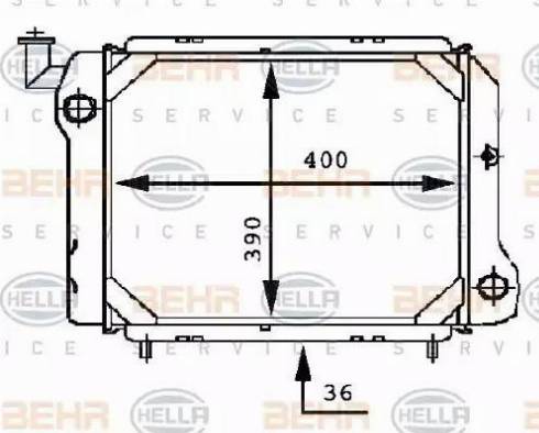 BEHR HELLA Service 8MK 376 716-201 - Radiator, engine cooling autospares.lv