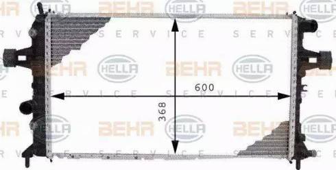 BEHR HELLA Service 8MK 376 710-334 - Radiator, engine cooling autospares.lv