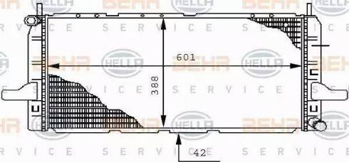 BEHR HELLA Service 8MK 376 711-541 - Radiator, engine cooling autospares.lv