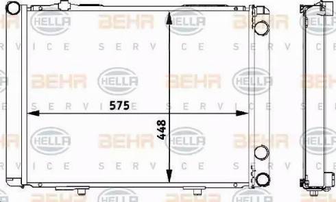 BEHR HELLA Service 8MK 376 711-531 - Radiator, engine cooling autospares.lv