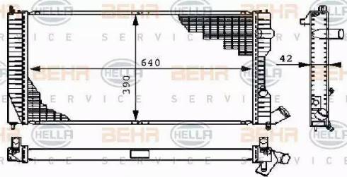 BEHR HELLA Service 8MK 376 711-681 - Radiator, engine cooling autospares.lv