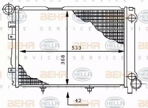 BEHR HELLA Service 8MK 376 711-351 - Radiator, engine cooling autospares.lv