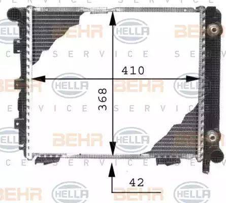 BEHR HELLA Service 8MK 376 711-331 - Radiator, engine cooling autospares.lv