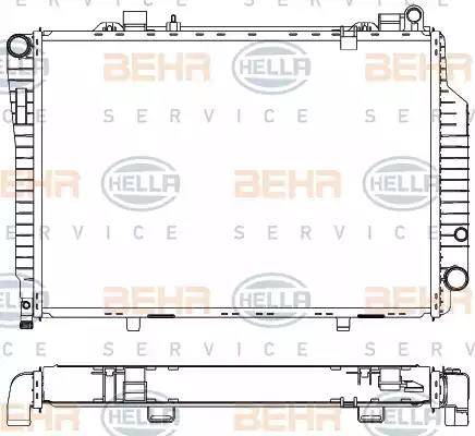 BEHR HELLA Service 8MK 376 711-204 - Radiator, engine cooling autospares.lv