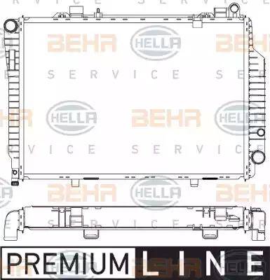 BEHR HELLA Service 8MK 376 711-201 - Radiator, engine cooling autospares.lv