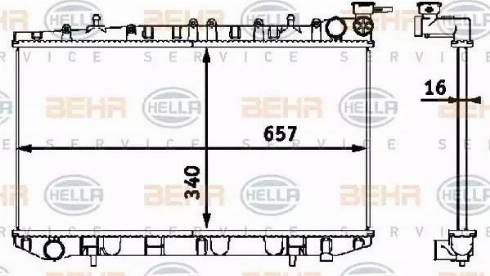 BEHR HELLA Service 8MK 376 718-501 - Radiator, engine cooling autospares.lv