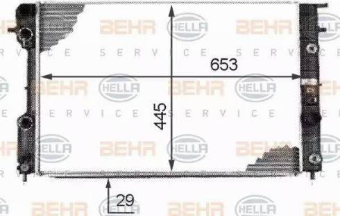 BEHR HELLA Service 8MK 376 718-661 - Radiator, engine cooling autospares.lv