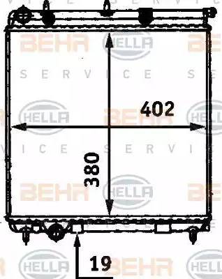 BEHR HELLA Service 8MK 376 718-634 - Radiator, engine cooling autospares.lv