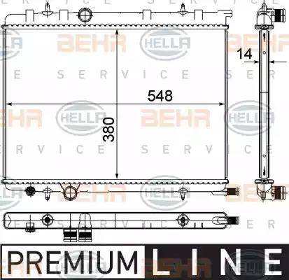 BEHR HELLA Service 8MK 376 718-051 - Radiator, engine cooling autospares.lv