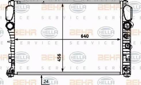 BEHR HELLA Service 8MK 376 718-024 - Radiator, engine cooling autospares.lv