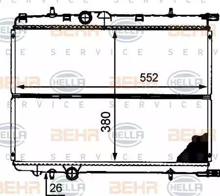 BEHR HELLA Service 8MK 376 718-151 - Radiator, engine cooling autospares.lv