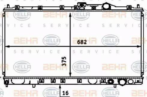 BEHR HELLA Service 8MK 376 718-391 - Radiator, engine cooling autospares.lv