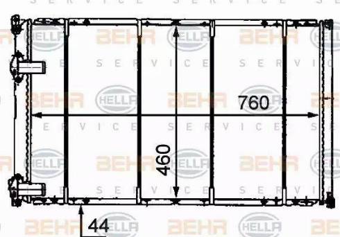 BEHR HELLA Service 8MK 376 718-231 - Radiator, engine cooling autospares.lv