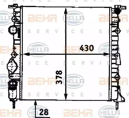 BEHR HELLA Service 8MK 376 718-271 - Radiator, engine cooling autospares.lv