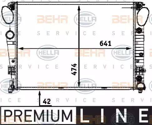 BEHR HELLA Service 8MK 376 718-741 - Radiator, engine cooling autospares.lv