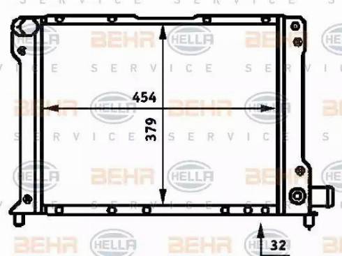 BEHR HELLA Service 8MK 376 713-661 - Radiator, engine cooling autospares.lv