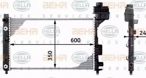 BEHR HELLA Service 8MK 376 713-044 - Radiator, engine cooling autospares.lv