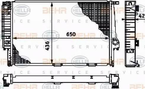 BEHR HELLA Service 8MK 376 713-131 - Radiator, engine cooling autospares.lv