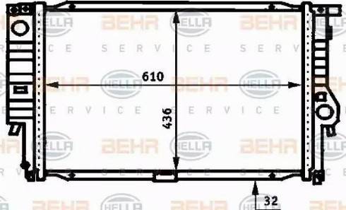 BEHR HELLA Service 8MK 376 713-201 - Radiator, engine cooling autospares.lv