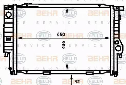 BEHR HELLA Service 8MK 376 713-281 - Radiator, engine cooling autospares.lv