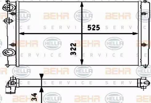 BEHR HELLA Service 8MK 376 713-751 - Radiator, engine cooling autospares.lv