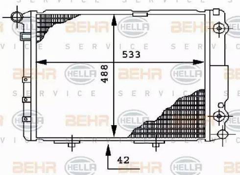 BEHR HELLA Service 8MK 376 712-454 - Radiator, engine cooling autospares.lv