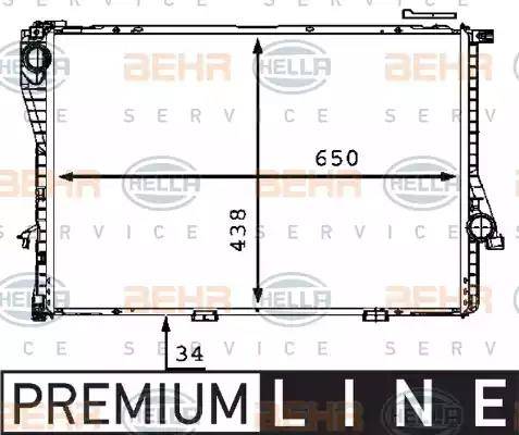 BEHR HELLA Service 8MK 376 712-481 - Radiator, engine cooling autospares.lv